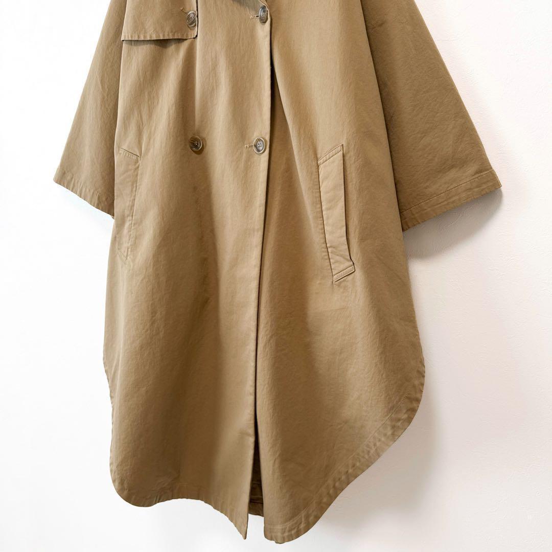 フリークスストア ポンチョトレンチコート ロング丈 ビッグシルエット ベージュ