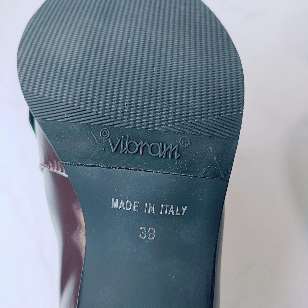 美品✨定価3.5万 ルーカグロッシ 本革 レザー エナメル タッセル シューズ