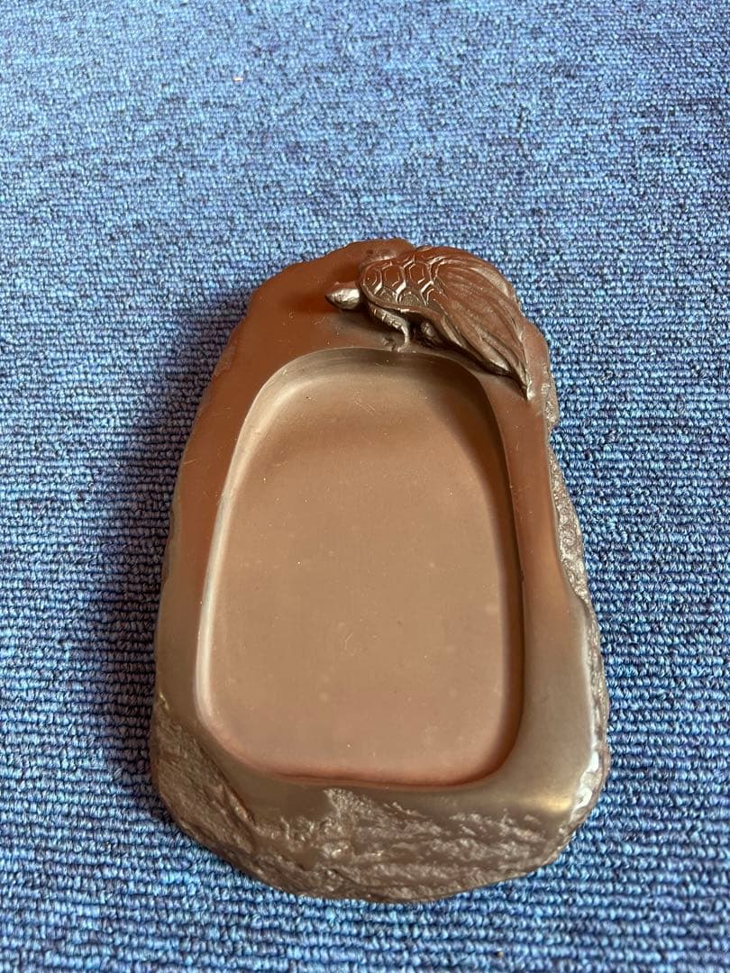 1335 書道 硯 赤間硯　赤間紫金石  亀文　昭竜山作