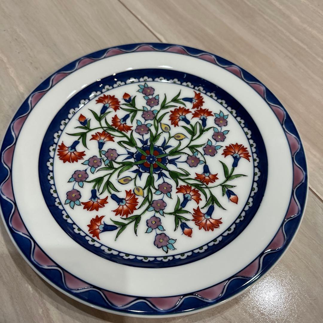 源右衛門　イズニク手　陶磁器皿2枚セット 木箱入り