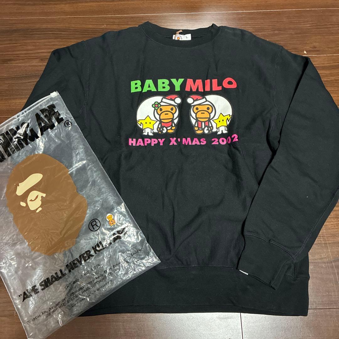 BABY MILO 2002年クリスマス トレーナー Lサイズ