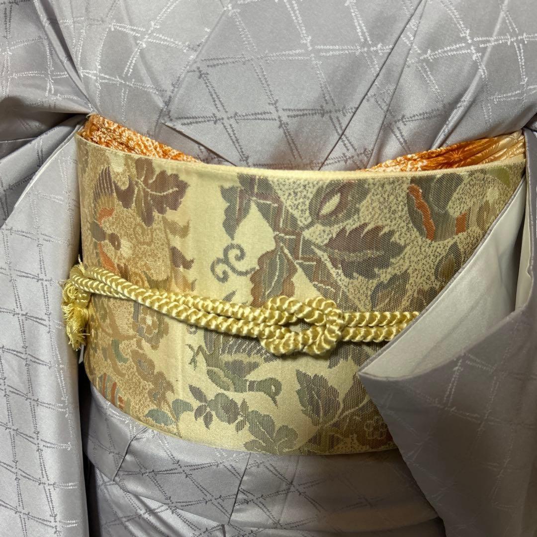 ち*ー様 未使用近い　美品　袷　正絹　大島紬系　白山紬系　紋付　訪問着　フルセッ