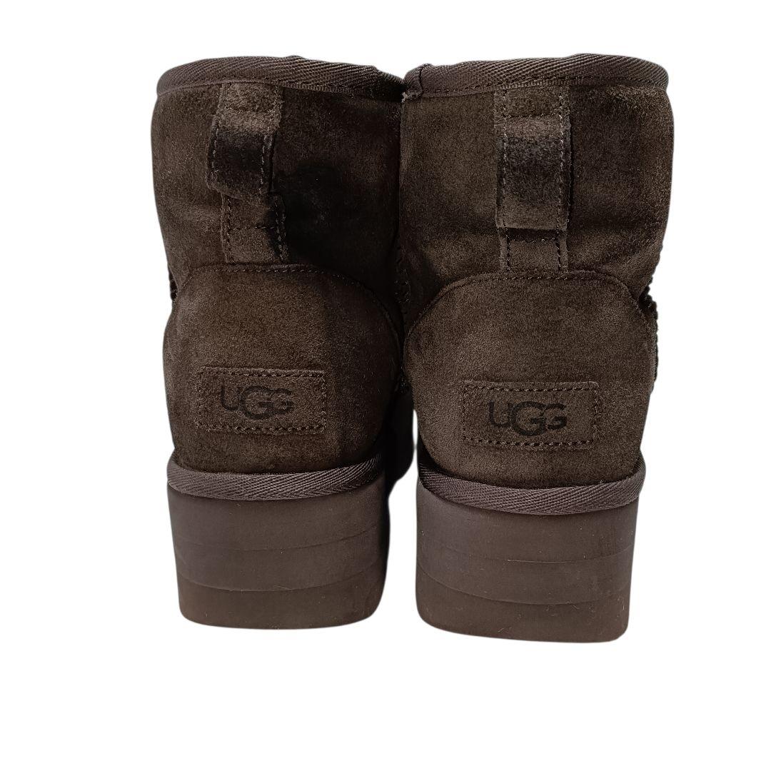 アグ　クラシック ミニ プラットフォーム24㎝　ブラウン　厚底　ファー　ムートン