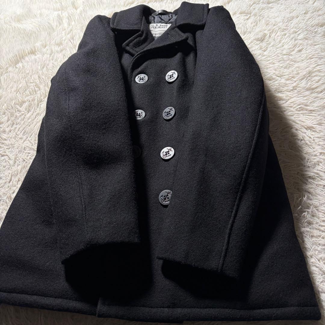 未使用級■schott ピーコート　740BTG キルティング　ブラック　20