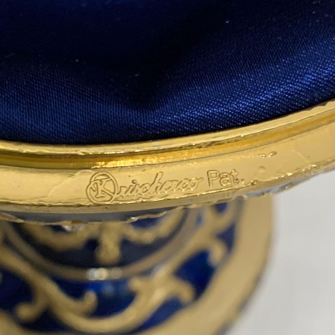 KRISCHERCO ジュエリーケース オルゴール付き ヴィンテージ品　ブルー