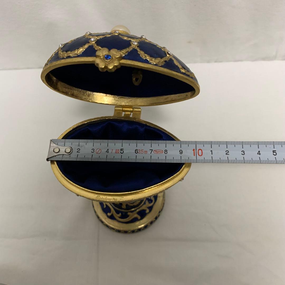 KRISCHERCO ジュエリーケース オルゴール付き ヴィンテージ品　ブルー