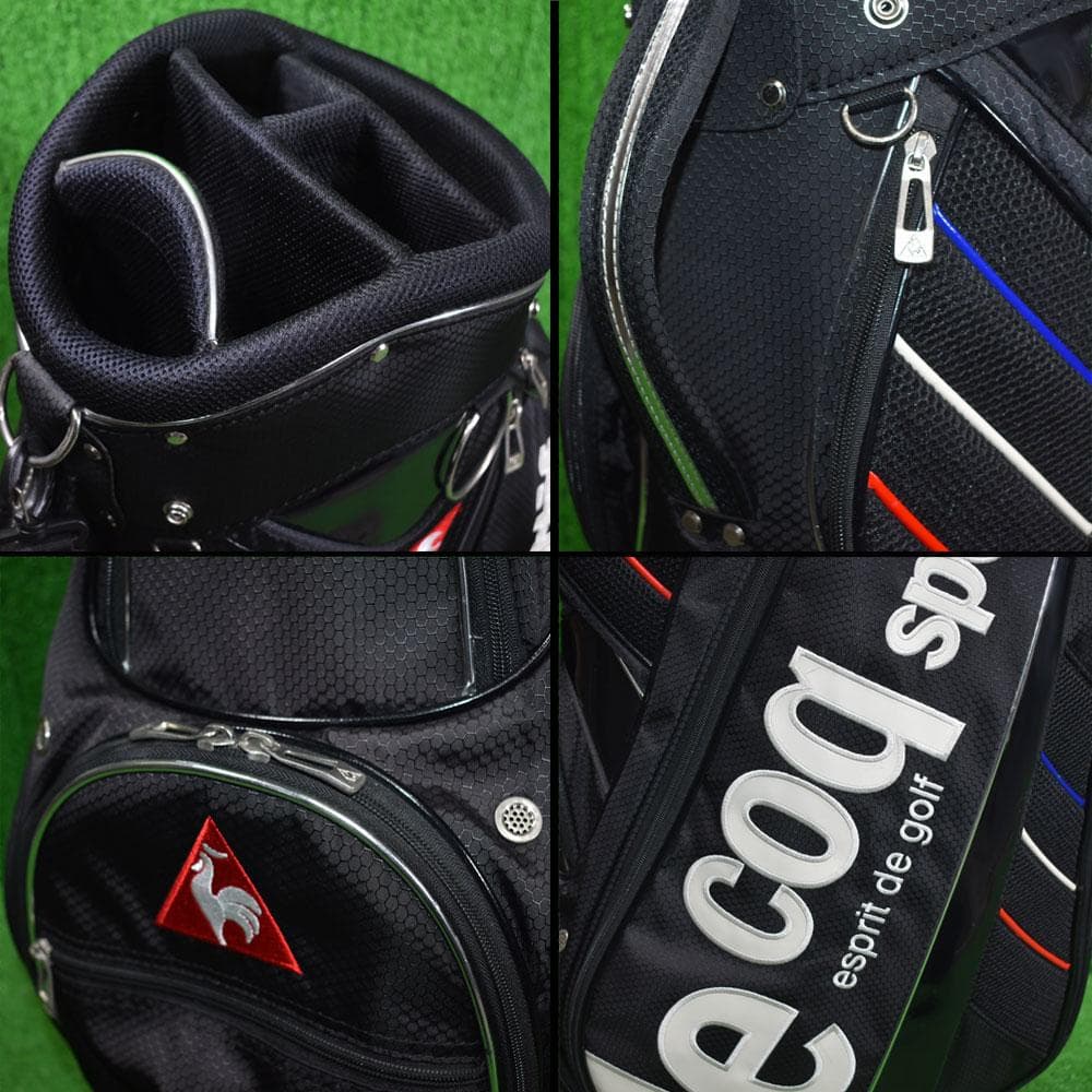 ルコックスポルティフ ゴルフ キャディバッグ９型【ブラック】中古！