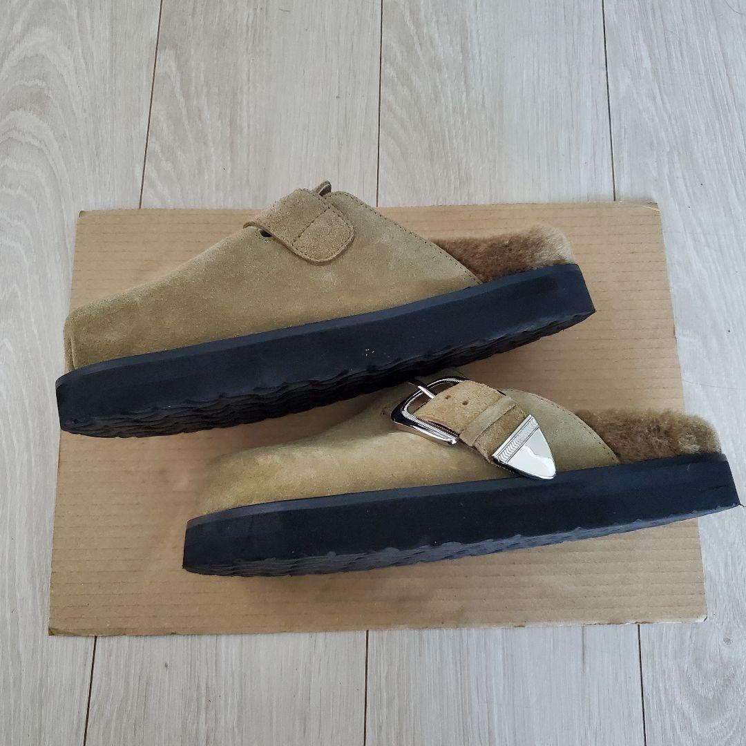 ゆう【MOHI…】スエードビッグベルトボストンサンダル