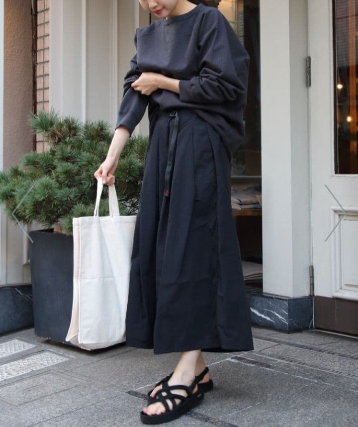 【美品】GRAMICCI NYLON FLARE PANTS ブラック M