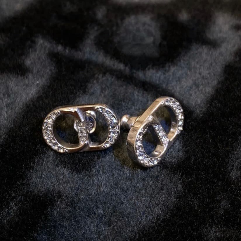 美品 正規品 DIOR CD Icon ピアス ペア両耳 メンズ シルバー925