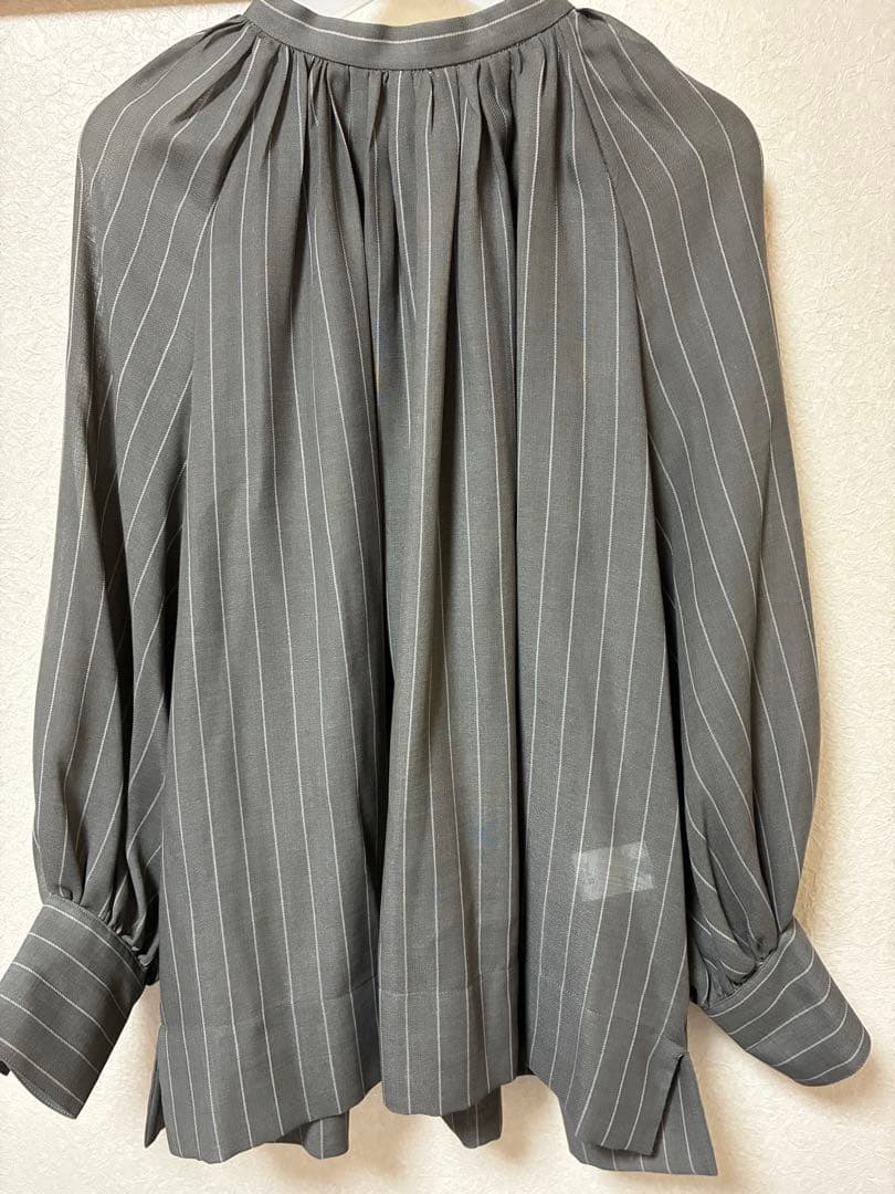 新品　ebureエブール　マナードストライプ　ボウタイ　ブラウス　38