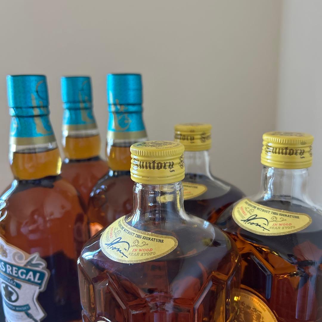 サントリー角復刻版3本とシーバスリーガルミズナラ12年3本の6本セット