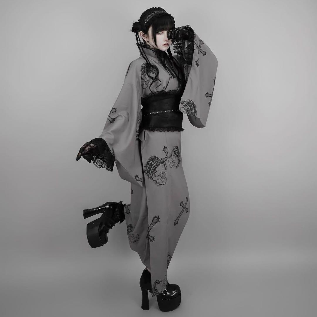 DimMoire ディムモアール 浴衣 レース グレー