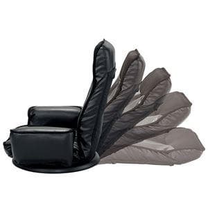 TVが見やすい肘付回転座椅子/リクライニングチェア 【1脚・ブラック】