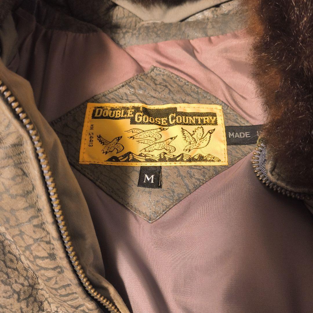 80s 90s DOUBLE  COUNTRY ダウン グレー