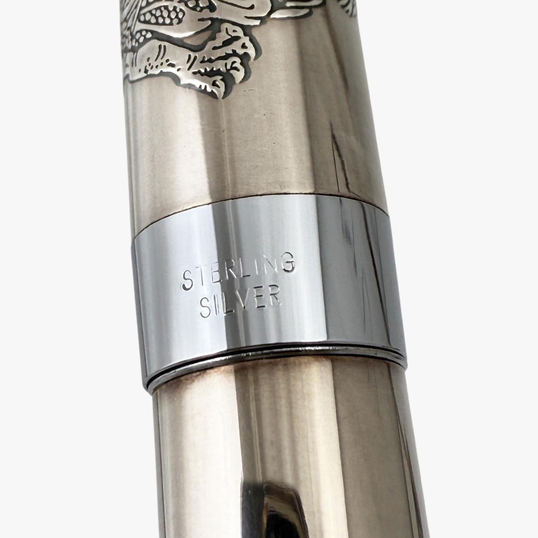 【希少・美品】パイロット PILOT 万年筆　四爪龍 シルバー925 14金