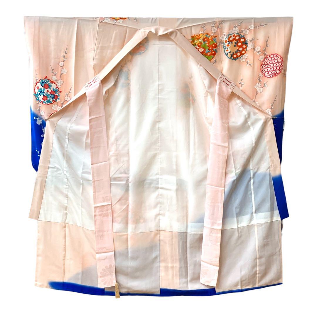 ◎mk-919　七五三　振袖　着物　女の子　御祝い着　金駒刺繍　10-23