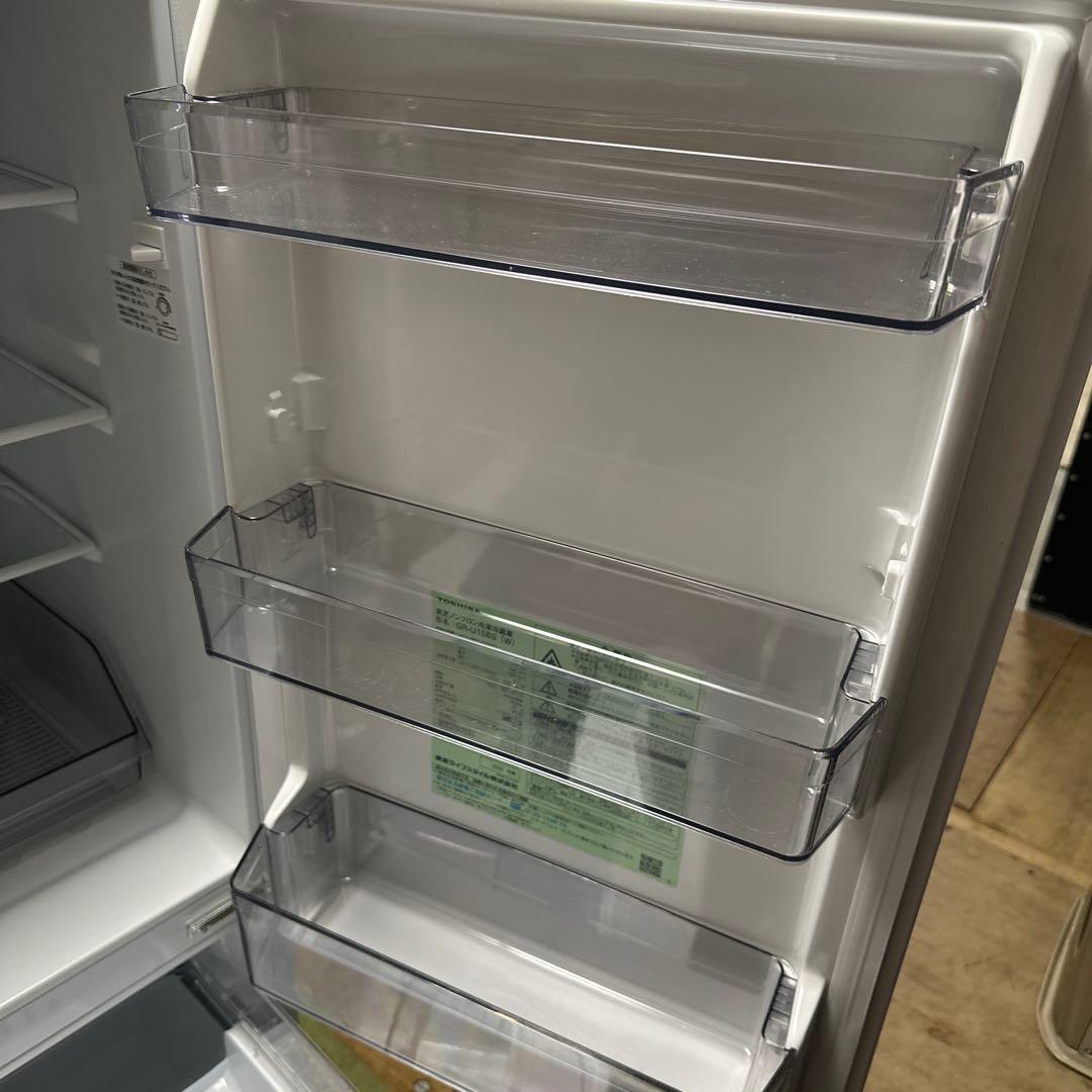TOSHIBA シルバー 2ドア冷蔵庫　153L GR-U15BS 2022年製