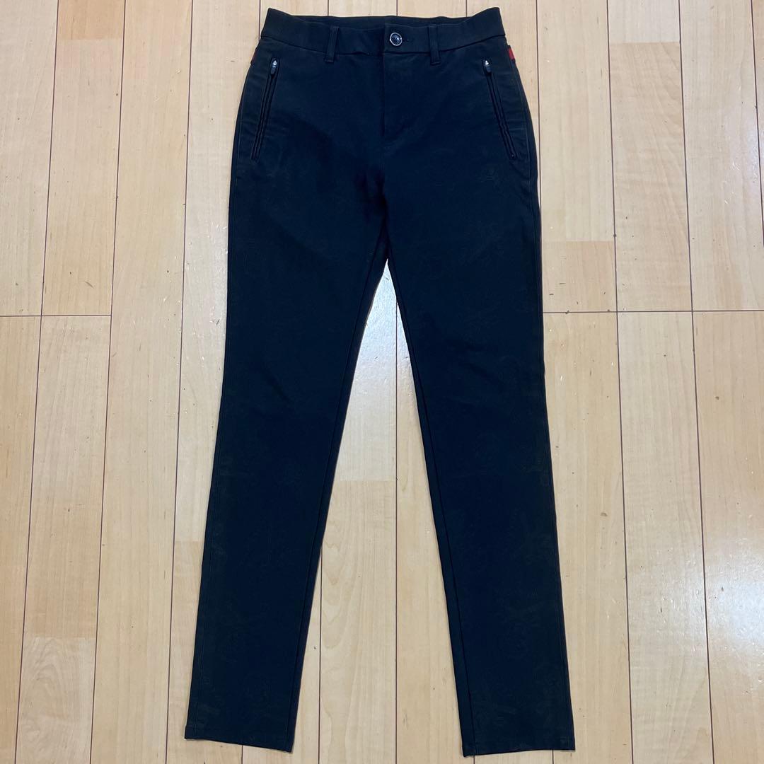 MARK&LONA マークアンドロナ　ストレッチパンツ　総柄　ブラック　38