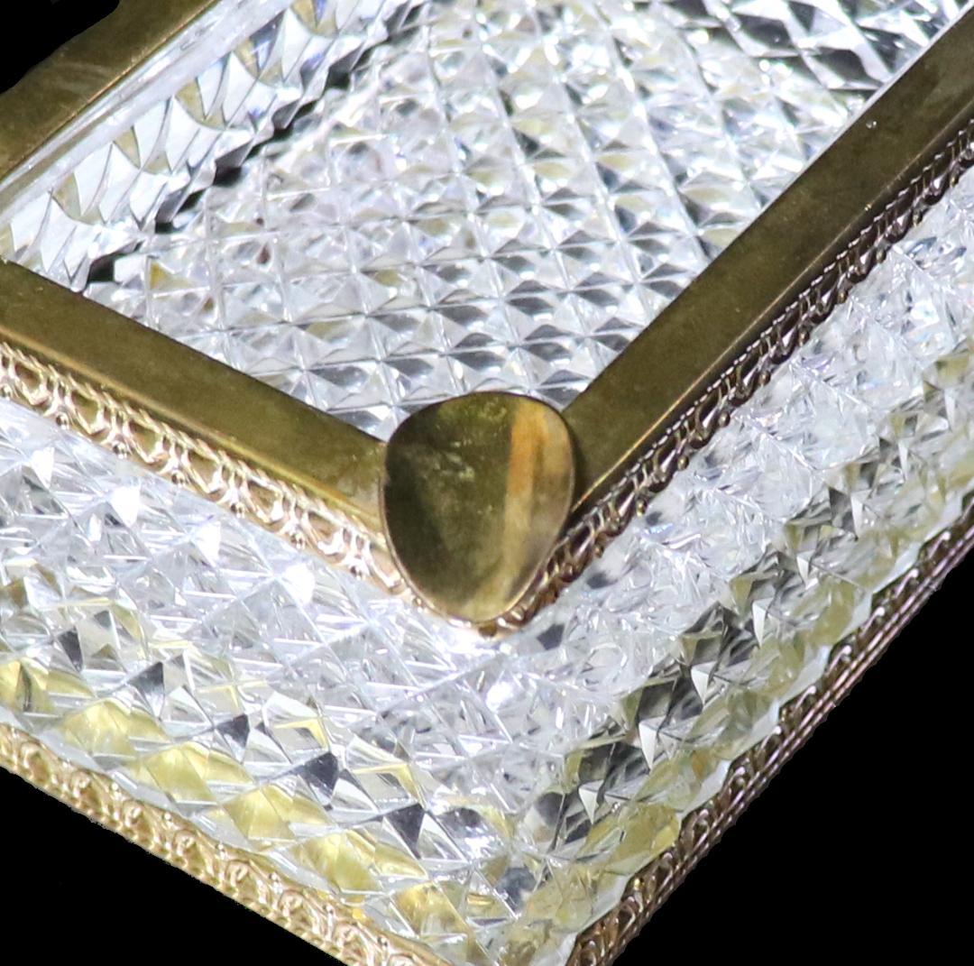 オールド・バカラ 珍品 1890年頃 大型 ブロンズ装飾灰皿 ディアマン ビゾー