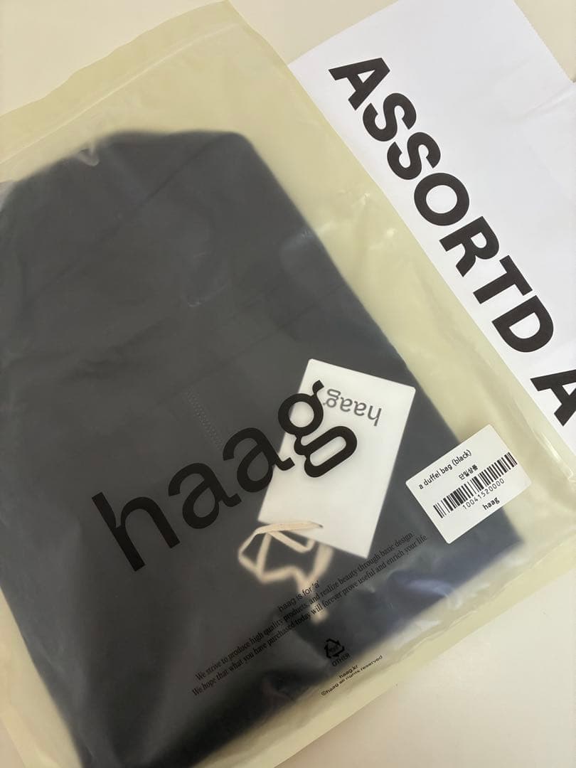【新品】韓国ブランドhaag(ヘイグ) ダッフルバッグ BLACK 黒
