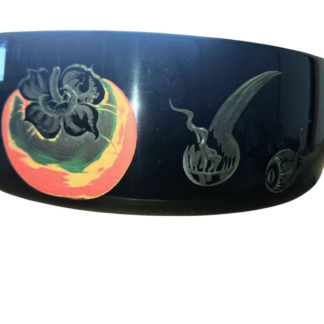 越後村上漆器　無形文化財　小野為朗　彫漆三彩塗茶櫃　茶道具　上手　茶器　茶櫃