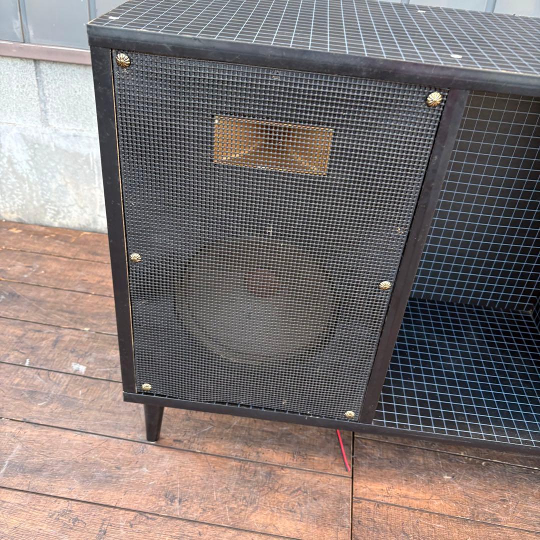 昭和レトロ カラーボックス改 自作大型スピーカー センターボックス付 ビンテージ