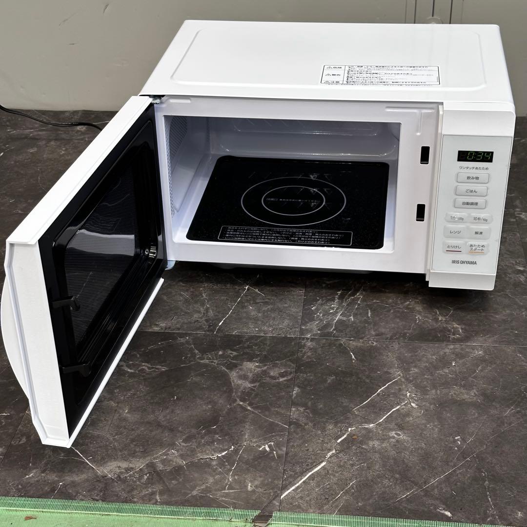 ♪送料込！2024年製アイリスオーヤマ フラット電子レンジ IMB-F186-W