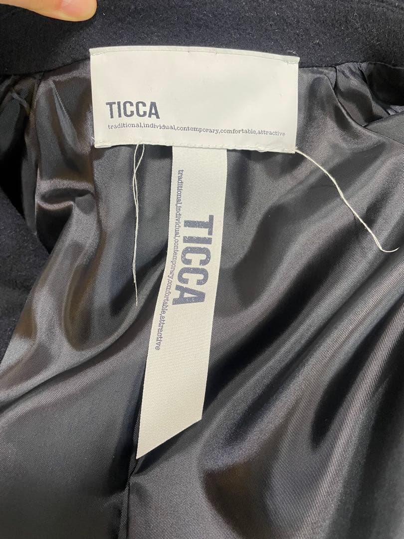 TICCA ネイビー ピーコート ウールコート