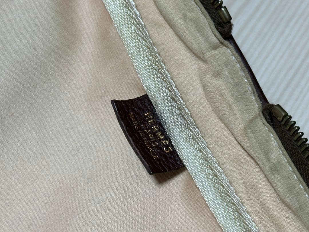 HERMES ヴィクトリア50 ボストンバッグ ベージュ