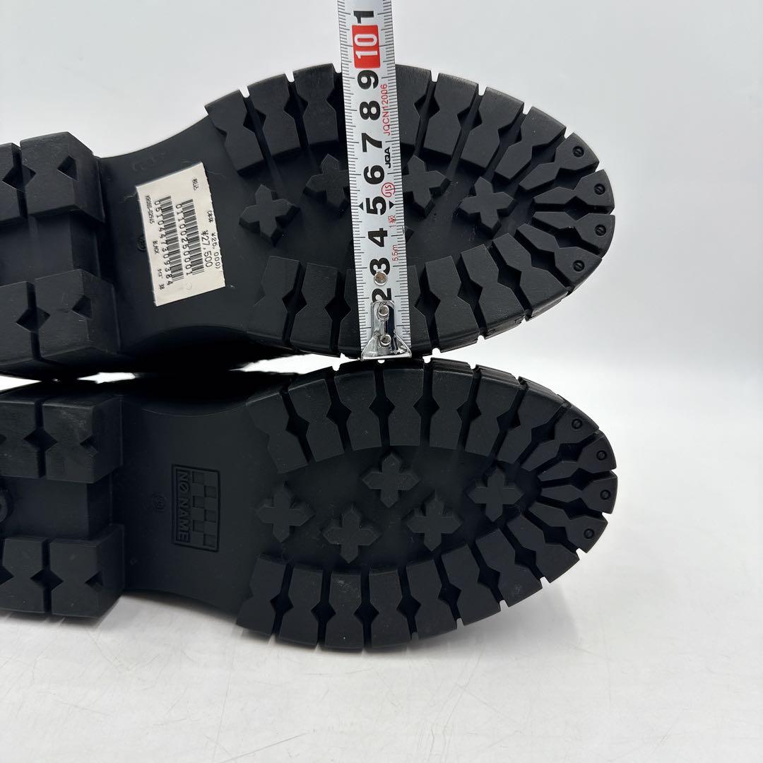 【未使用】NO NAME ノーネーム サイドゴア ブーツ 厚底 ゼブラ柄