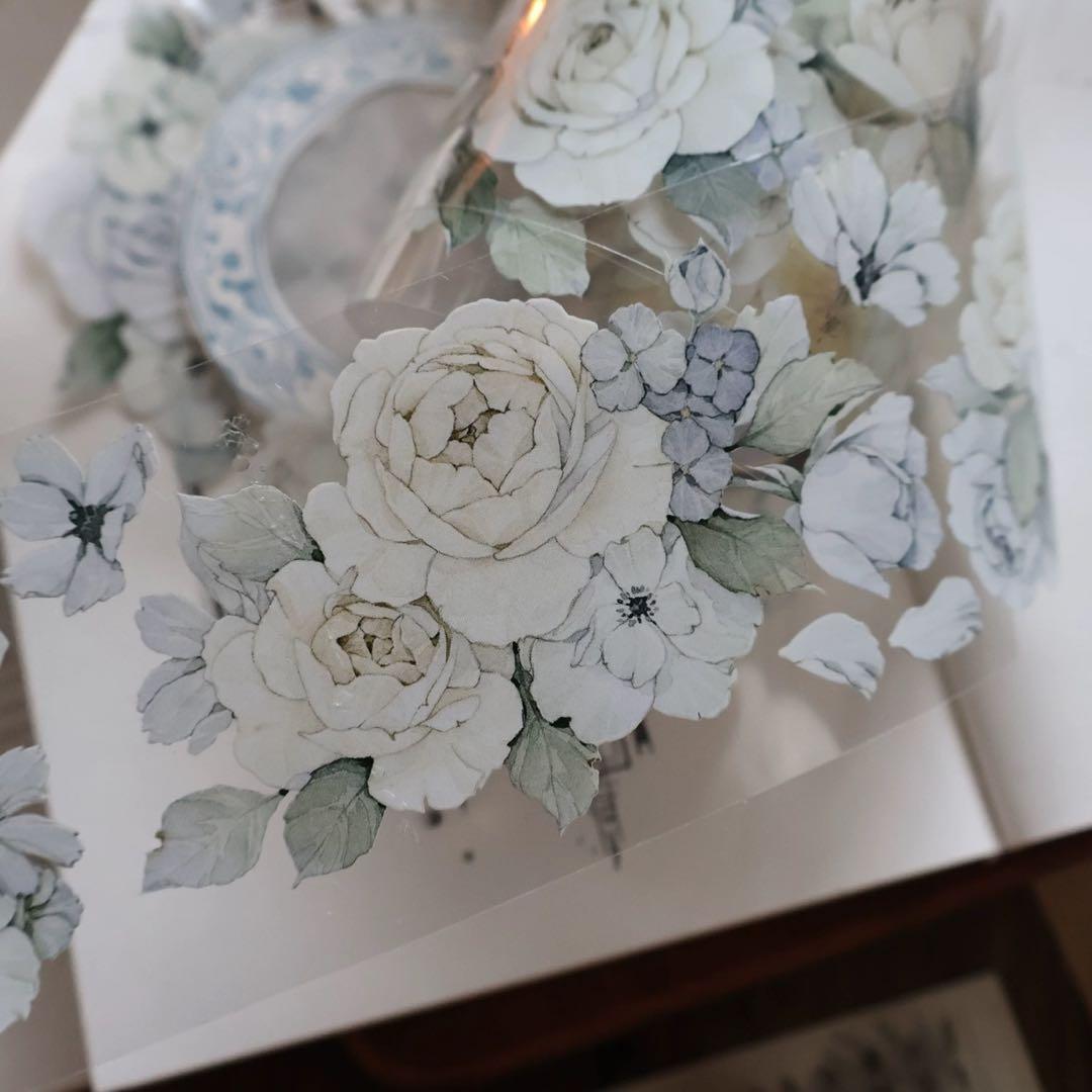 壹洱原创《语瑶-蓝色》海外マスキングテープ　マステ 【2366】