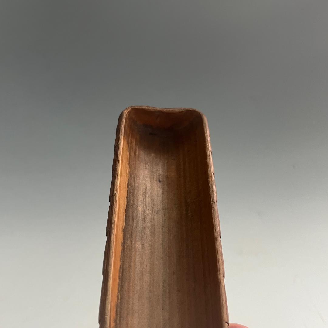 初荷 竹茶合 彫刻 煎茶道具 SN40