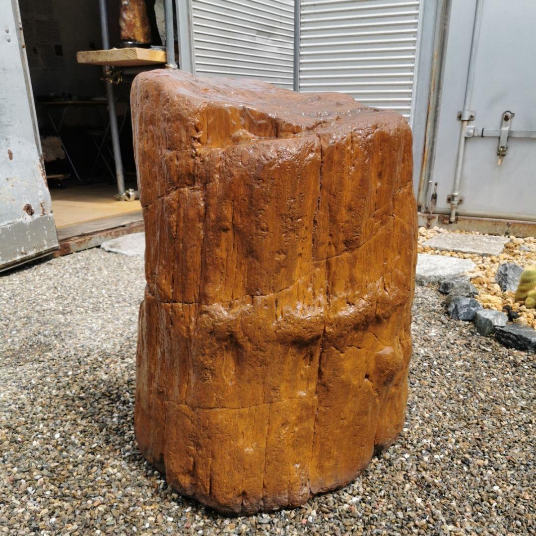 インドネシア産　珪化木　255キロ　木化石　庭石　鑑賞石　石　置物　オブジェ