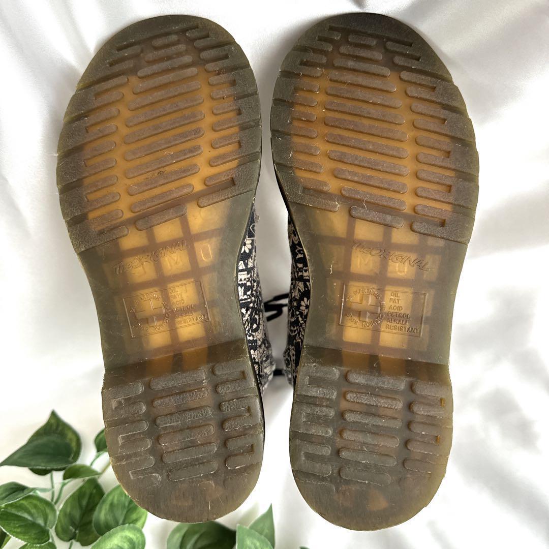 コラボ　希少　ドクターマーチン　ワイズ　総柄　9ホール　サイドジップ　ブーツ