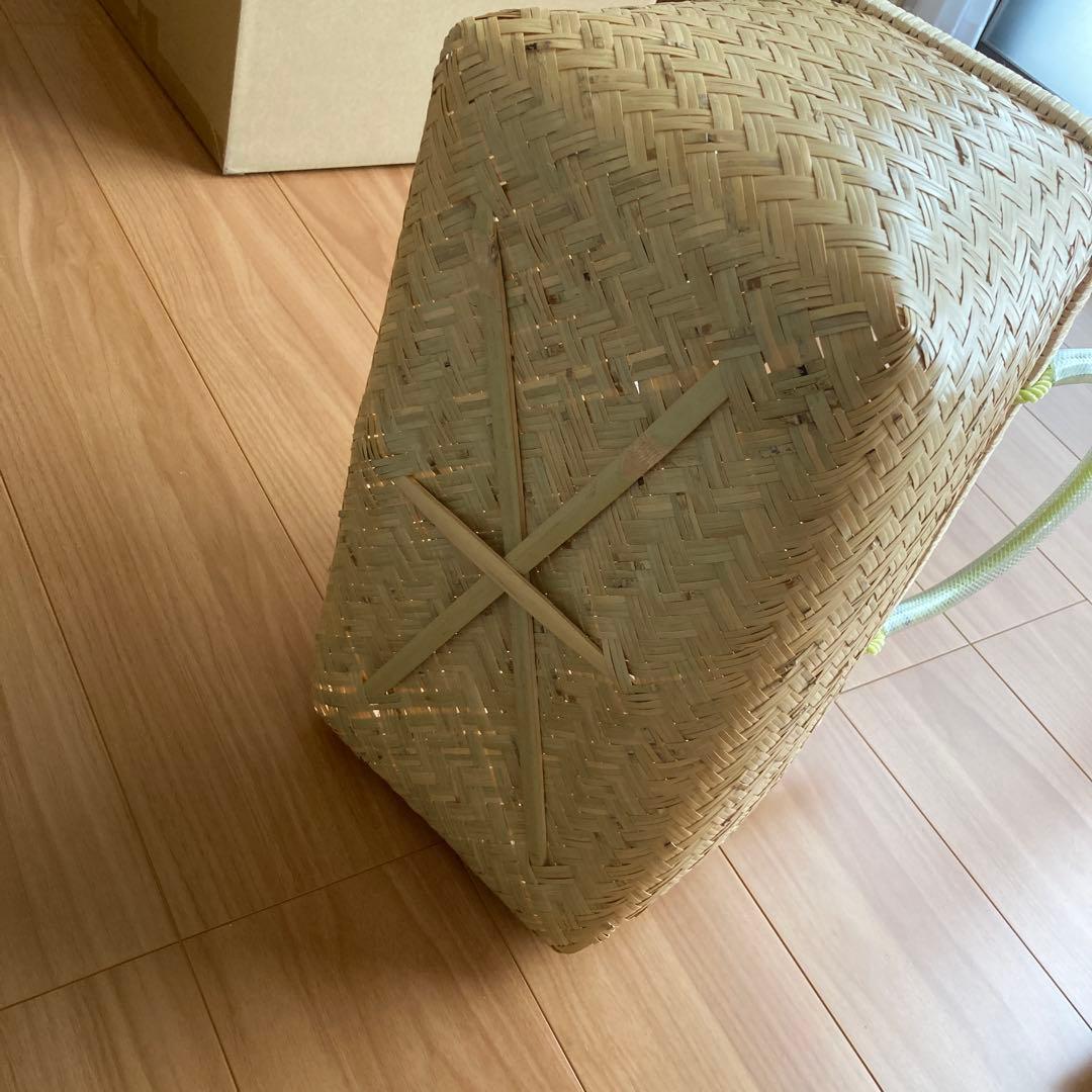 竹市場カゴ　自宅保存