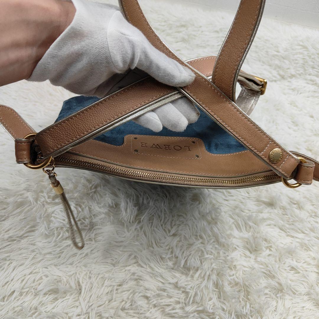 本日限定価格　LOEWE ショルダーバッグ ブルー アナグラム A4相当収納可