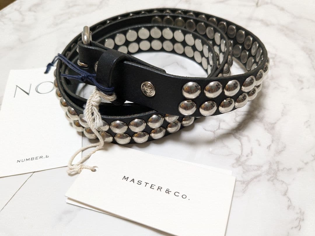 未使用　大草直子　amarc NO.b　マスターアンドコー　スタッズ　ベルト　黒