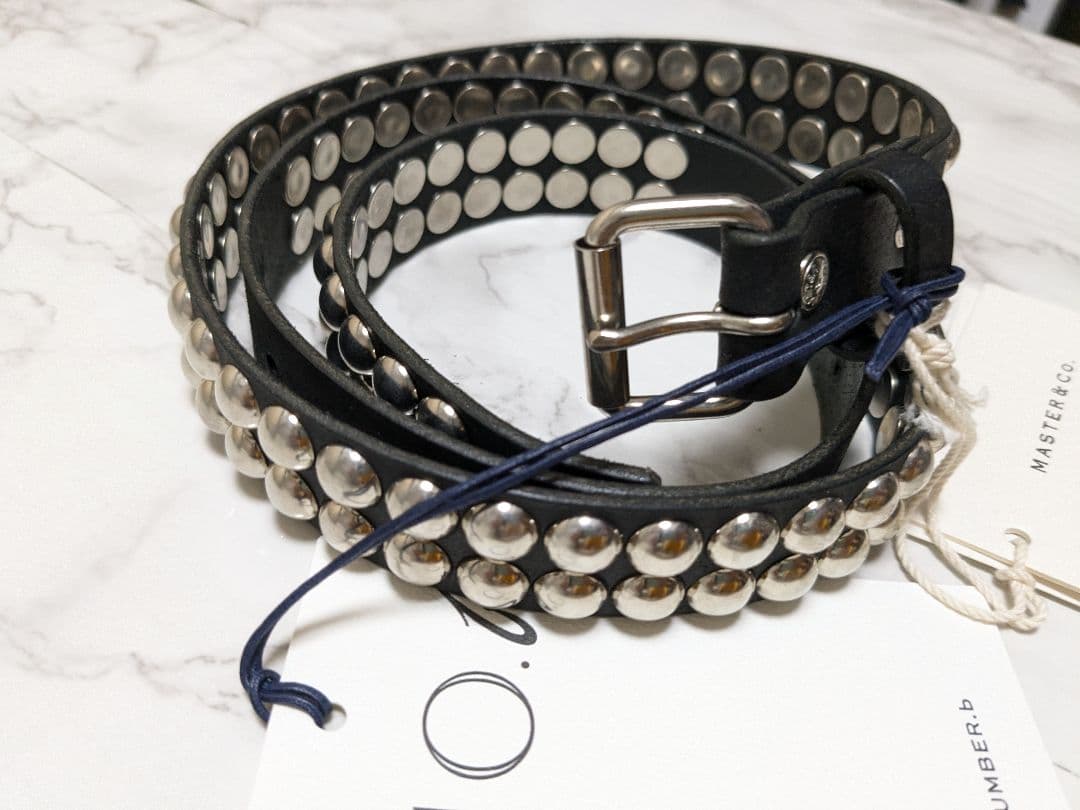 未使用　大草直子　amarc NO.b　マスターアンドコー　スタッズ　ベルト　黒