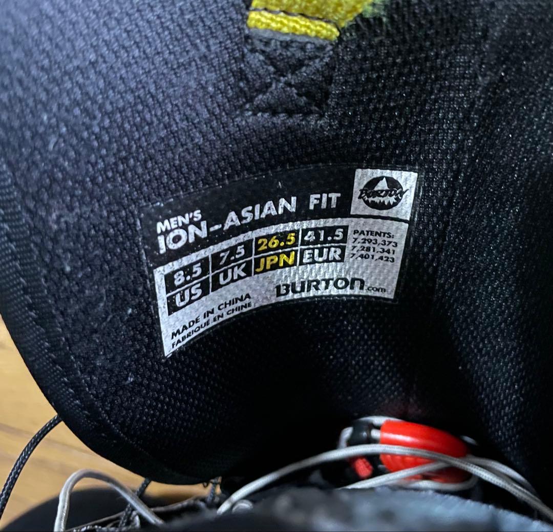 Burton ION スノーボードブーツ ブラック/アジアンフィット26.5