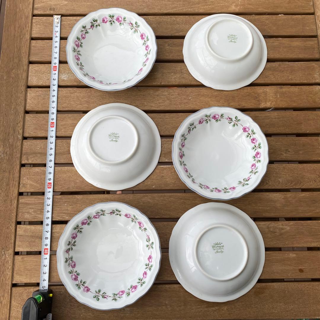 ジノリ　スモールローズ　フルーツボウル×6