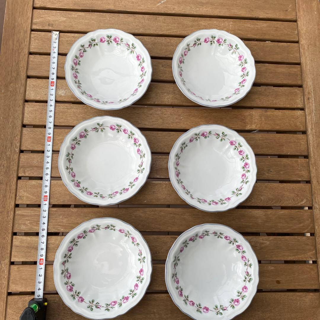 ジノリ　スモールローズ　フルーツボウル×6