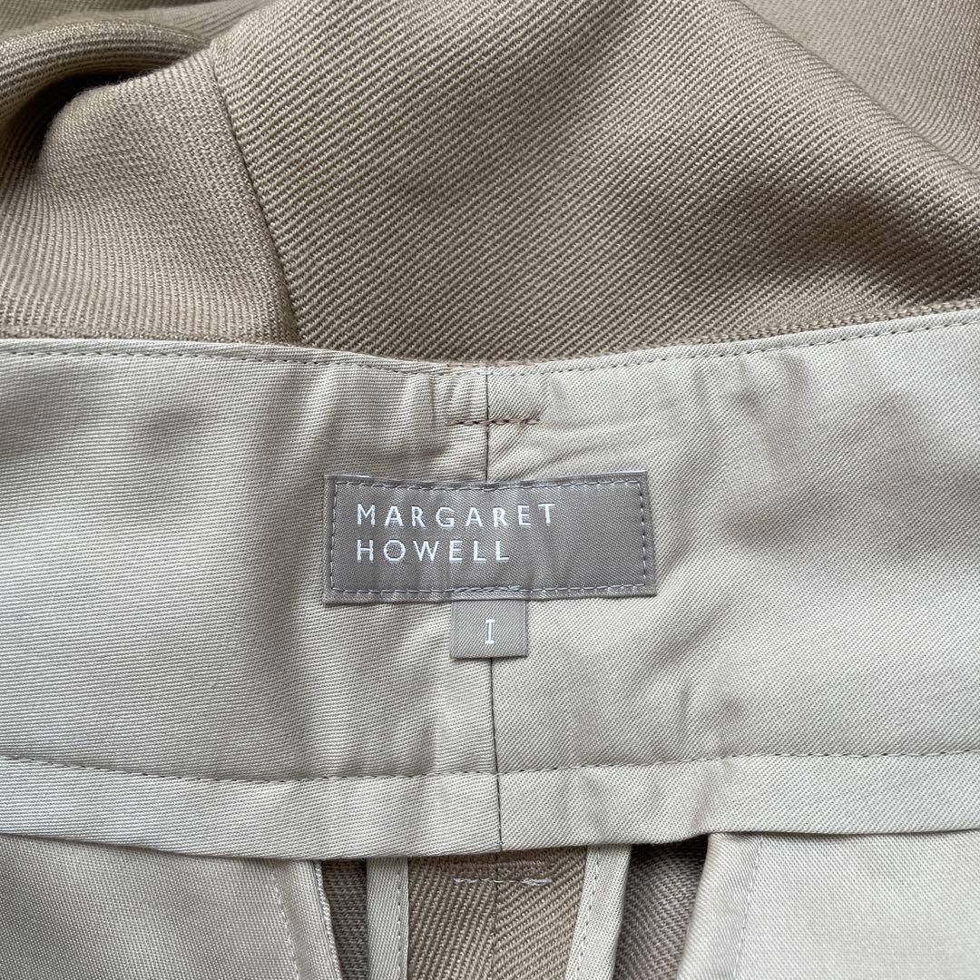 マーガレットハウエル　ベージュ プリーツ入り チノパン
