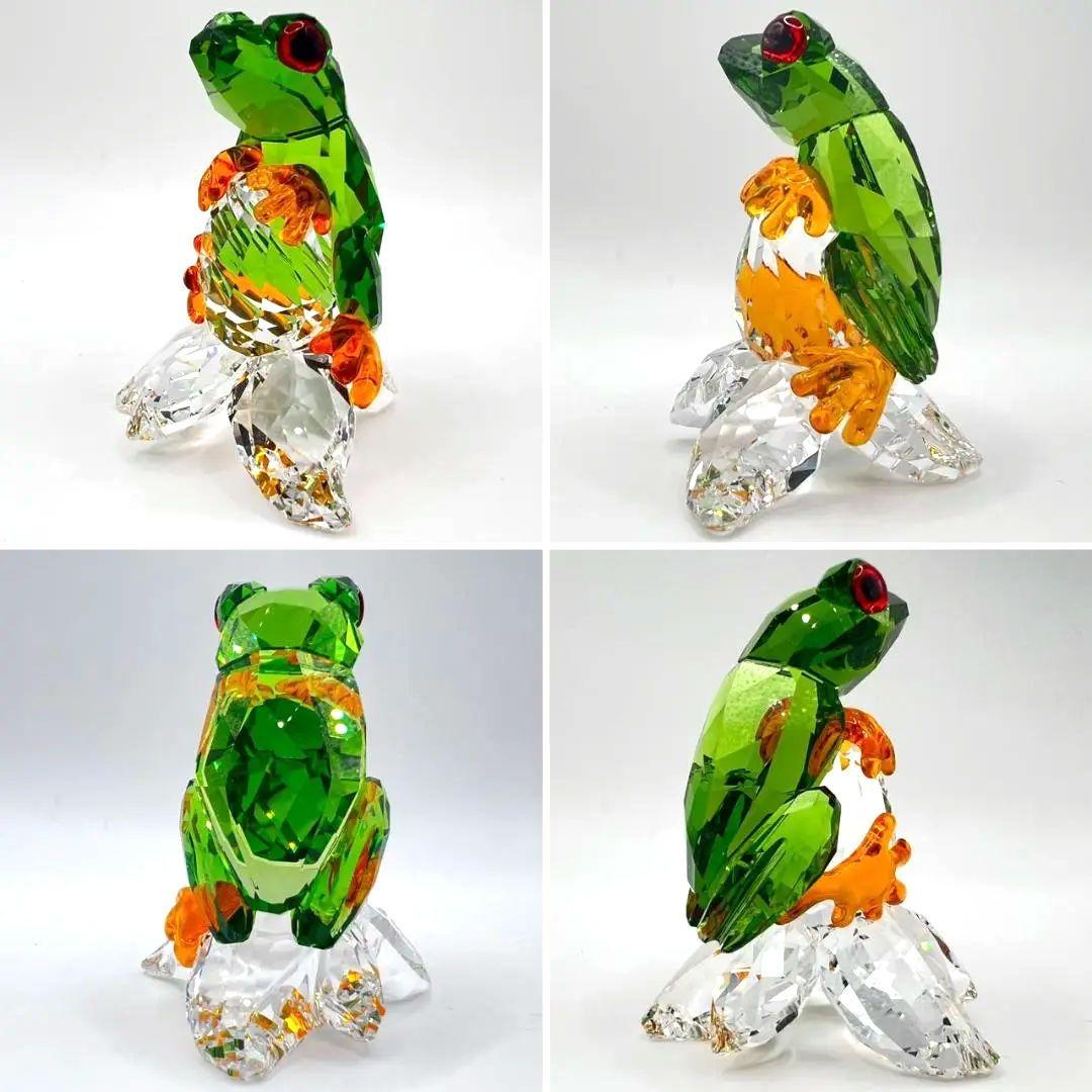 希少 元箱付☆スワロフスキー FROGS フロッグ カエル ミラー台座付