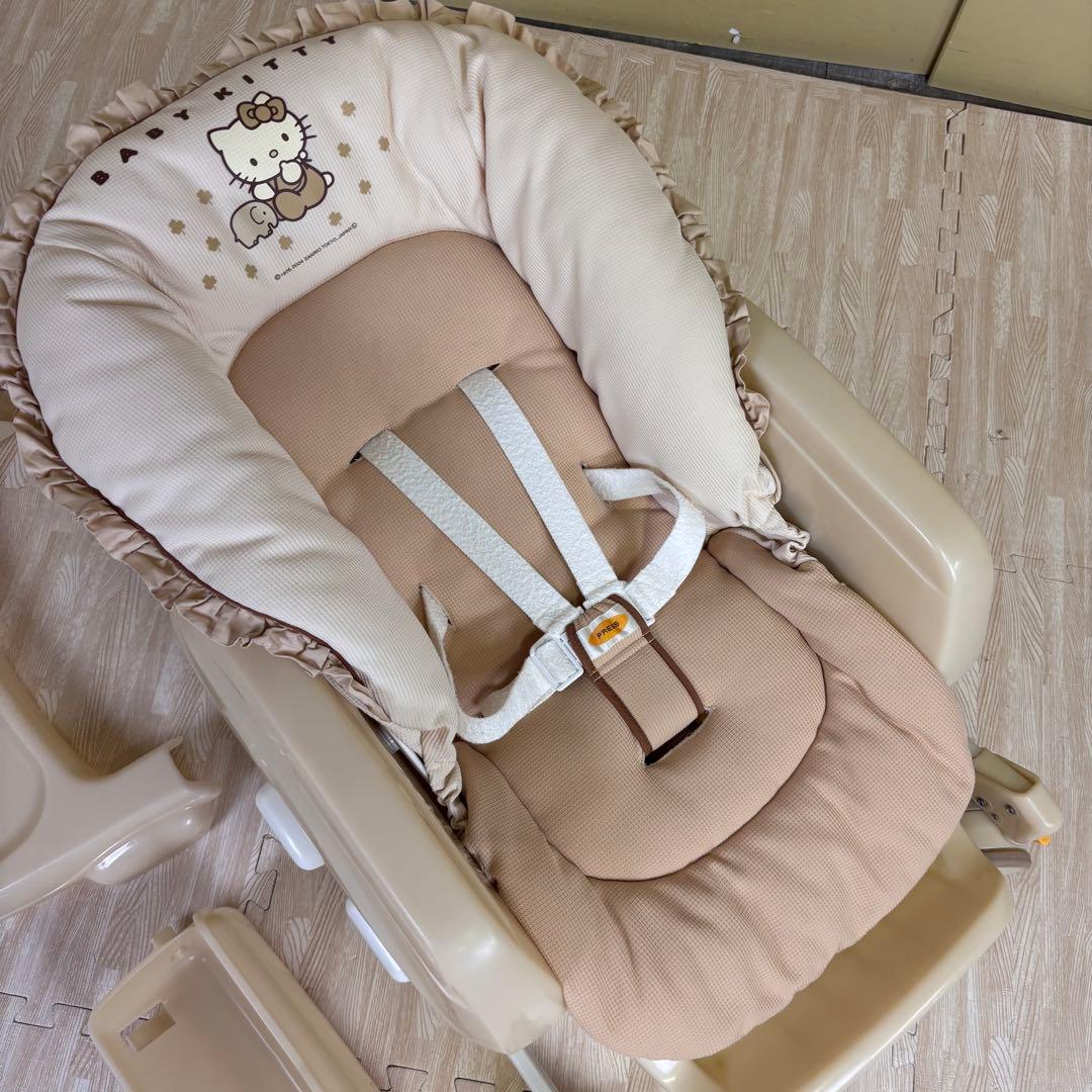 ☆ハローキティ☆　希少・美品　コンビ　ハイローベッド＆チェア　極上クリーニング済