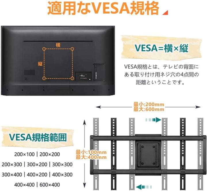 テレビ壁掛け金具 42-70インチ 大型 アーム式 壁掛けテレビ 金具