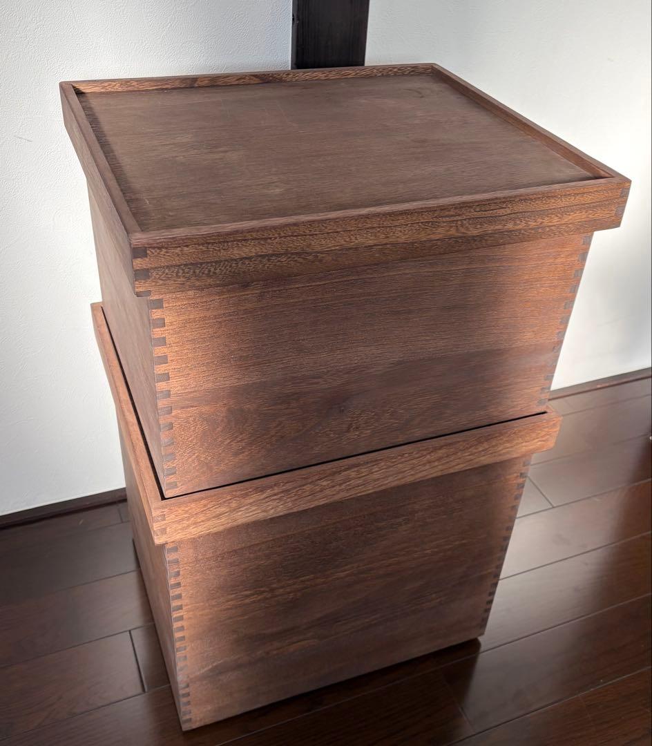 あたらしくて懐かしい。茶箱風ボックス ＜小／大＞【重ねて使える収納ボックス】