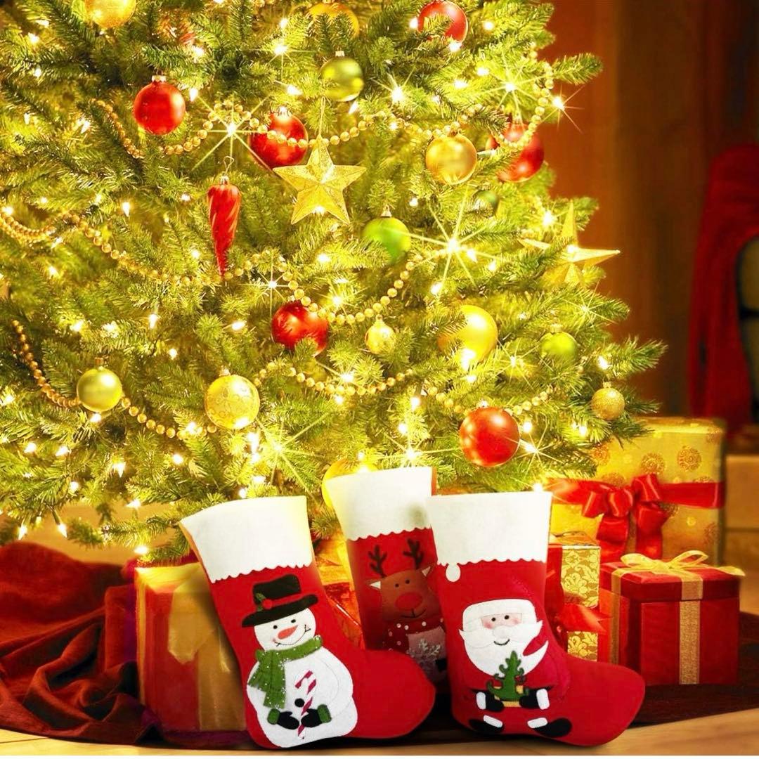 クリスマス 靴下 サンタクロース 雪だる クリスマス 靴下 ソックス サンタ