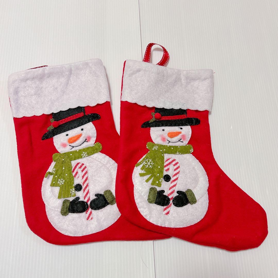 クリスマス 靴下 サンタクロース 雪だる クリスマス 靴下 ソックス サンタ