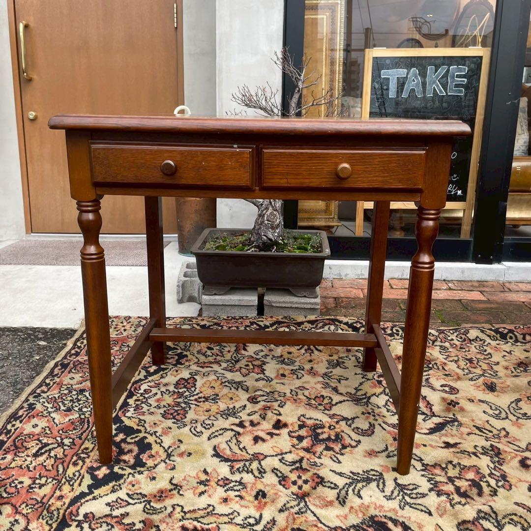 木製パーソナルデスク　アンティーク調